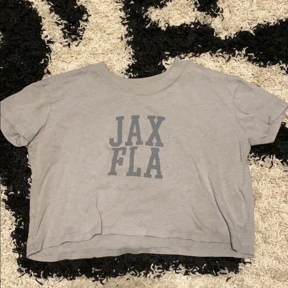super soft jax fl crop top